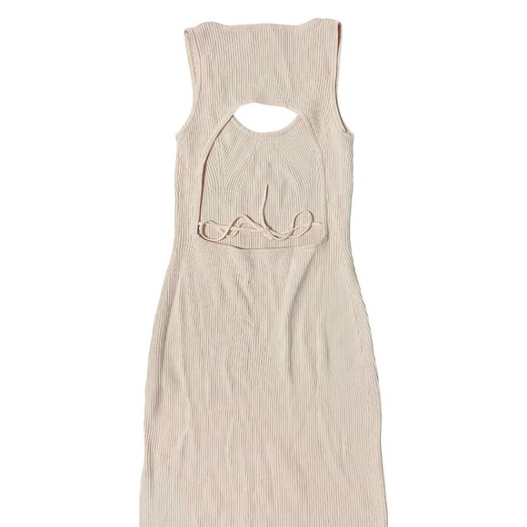Significant Other Venetia Knit Maxi‎ dress ribbed pink leg slit US 2 - Picture 7 of 8